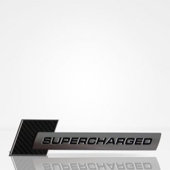 Original Audi Supercharged Schriftzug schwarz