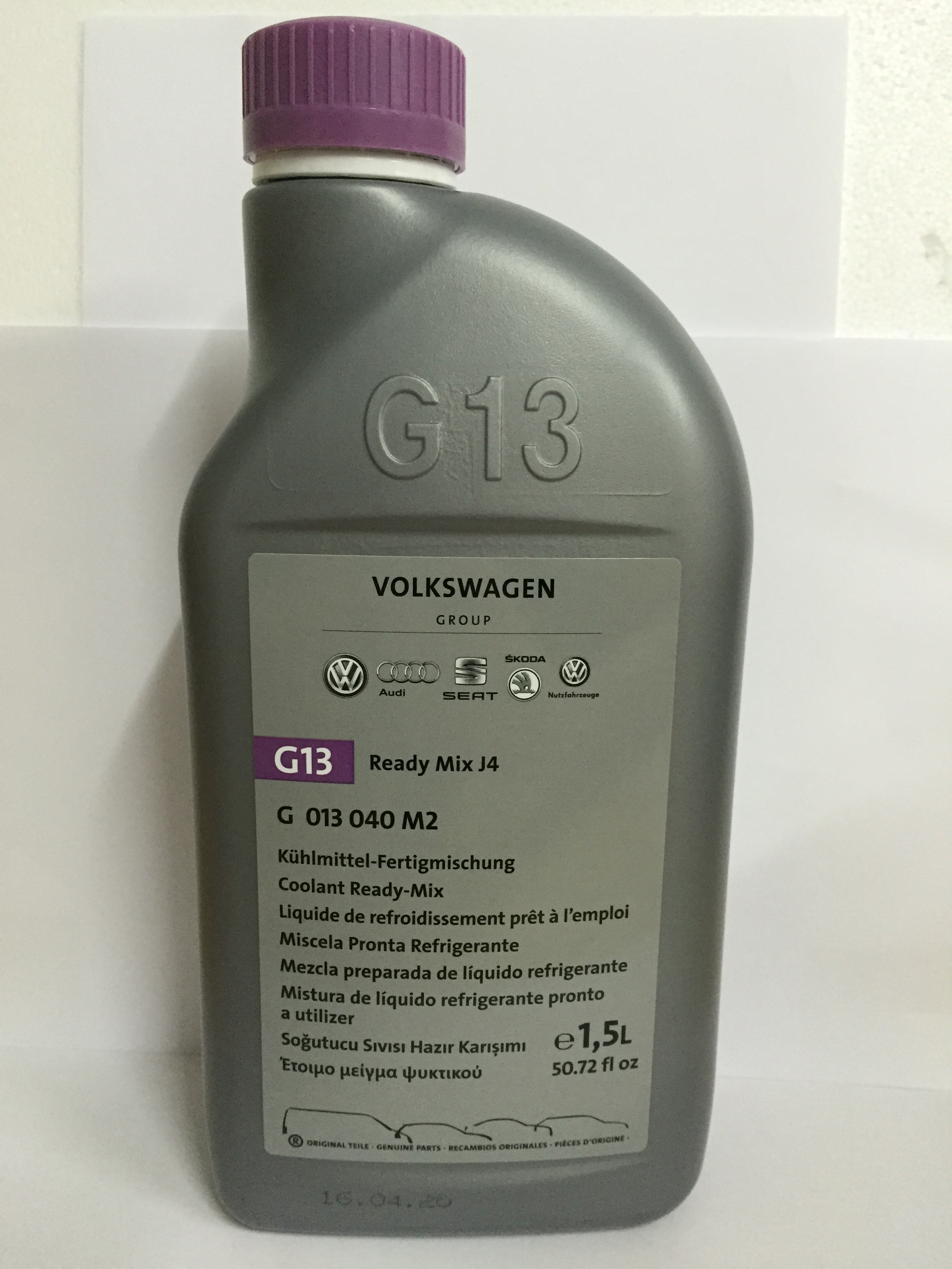Rodet Aske hierarki OilandParts - VW Kühlmittelzusatz G13 Ready Mix G013 040 M5 - 1,5 Liter